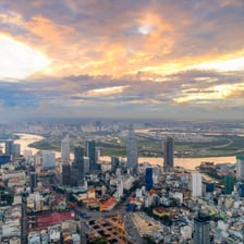 A view of the Ho Chi Minh City skyline in Vietnam