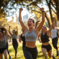An energetic person enjoying an outdoor activity.