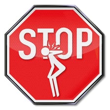 An illustration showing a sudden stop or sharply interrupted motion