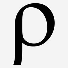 A chart showing the Greek letter rho in uppercase and lowercase.