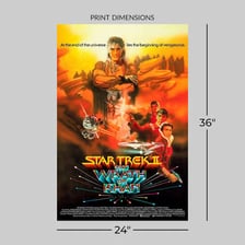 A movie poster for Star Trek II: The Wrath of Khan.