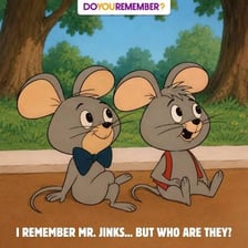 A cartoon scene depicting mischievous troublemakers.