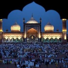 Muslim family celebrating Eid