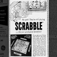 A vintage word-game board labeled Criss-Crosswords.