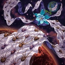 An educational illustration of an organism in a changing environment.