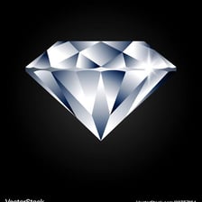 A faceted diamond gemstone.