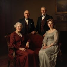 A formal portrait of a young heir from an aristocratic family.