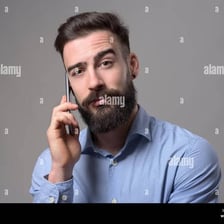 A person raising an eyebrow in a skeptical conversational reaction.