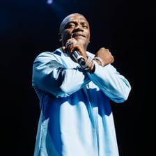Akon performing as a singer onstage