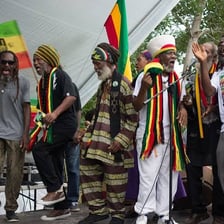 A portrait associated with Rastafari culture in Jamaica.