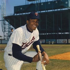 Rod Carew in a Minnesota Twins baseball uniform
