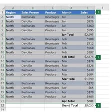 A spreadsheet displaying information in rows and columns.