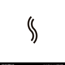 A single curved line forming an S shape.