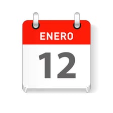 A calendar page labeled enero, the Spanish word for January