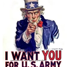 A vintage recruitment poster depicting Uncle Sam