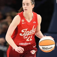 A WNBA basketball game in progress.