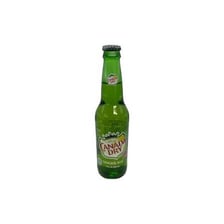 A bottle and glass of ginger ale