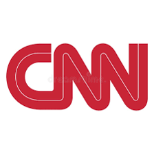 A CNN news studio displaying the network's recognizable logo.