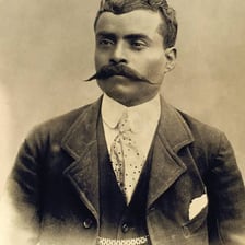 A historical portrait of Mexican revolutionary Emiliano Zapata.