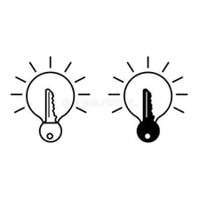 A physical key used as a visual symbol of importance