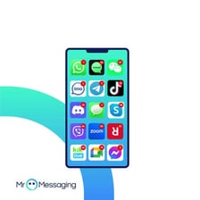 A smartphone displaying an incoming message notification