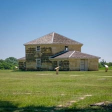 Historic buildings at Fort Hays in Kansas.