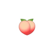A peach emoji shown as a symbolic texting icon.