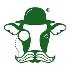 Incogmeato vegan food packaging featuring a cow with a fake mustache