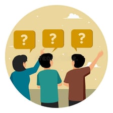 A person asking a rhetorical question in conversation.