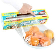 A roll of Saran plastic food wrap