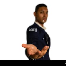 A person extending a hand to offer assistance