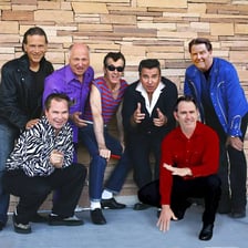 The Sha Na Na vocal group performing.