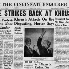 A newspaper article with its opening paragraph visible.