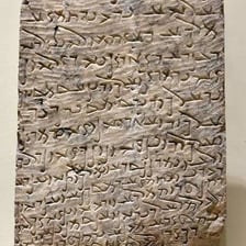 An ancient inscription written in Aramaic script