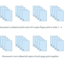 A person arranging printed pages in sequence