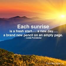 Sunrise over a landscape marking the beginning of a day
