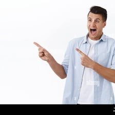 A person expressing enthusiastic approval.