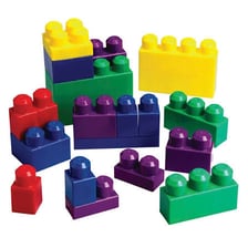 Colorful LEGO bricks assembled into a small structure.