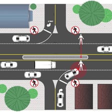 A simple scene illustrating responsibility after a car accident.
