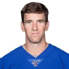Eli Manning in a New York Giants football uniform.