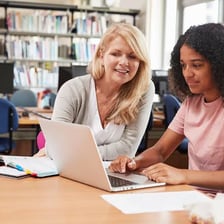 An experienced teacher mentoring a student.