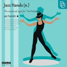 Raised hands making the jazz-hands gesture