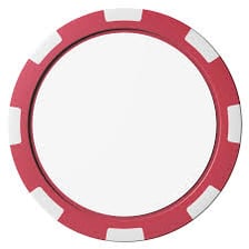 Poker chips placed in the pot before a hand