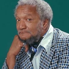 Portrait of comedian Redd Foxx.