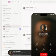 A smartphone displaying messaging and phone-dialer applications.