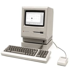 An Apple Mac desktop computer.