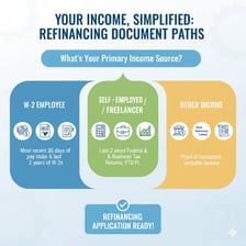 Mortgage refinancing documents showing an updated interest rate.