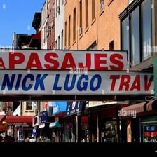 A sign or graphic displaying the Spanish name Nueva York.