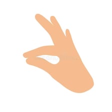 A small pinch of material representing a tiny amount