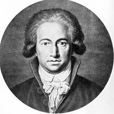 A portrait of Johann Wolfgang von Goethe